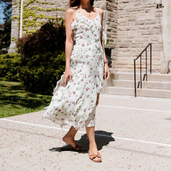 RW&CO Sleeveless Midi Cocktail Dress with Ruffles - Picture 2 of 14